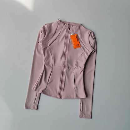 Women's Sports Zip Jacket | Slim Fit Yoga & Running Top