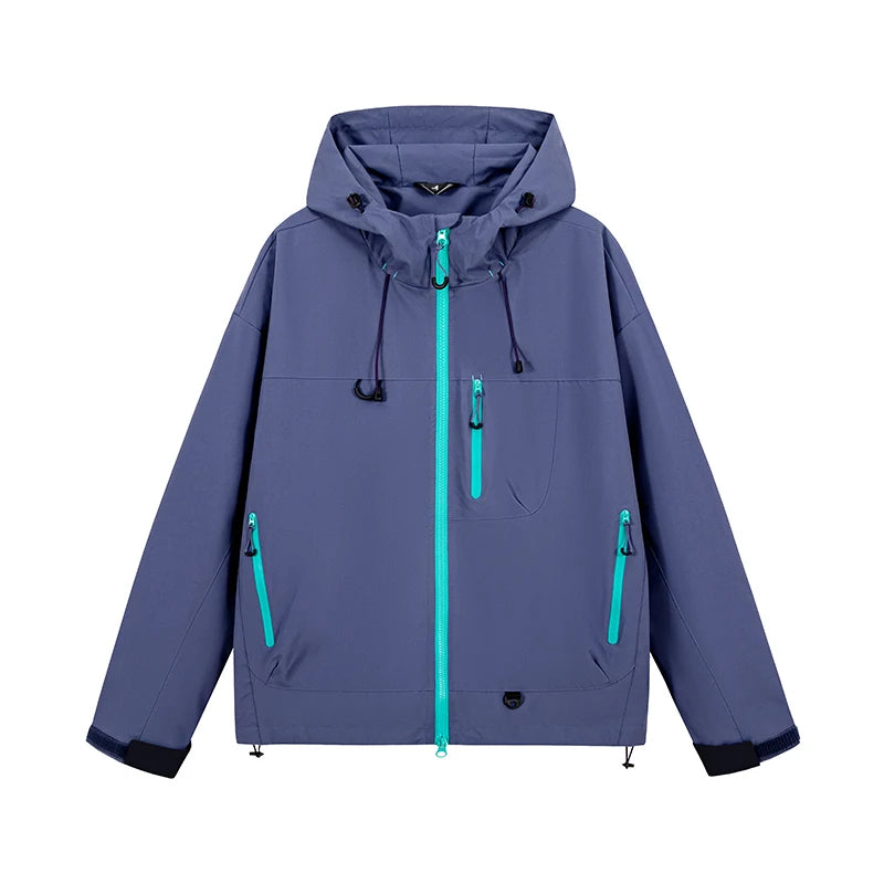 Unisex Hiking Jacket | Waterproof Hooded Windbreaker for Outdoor Adventures