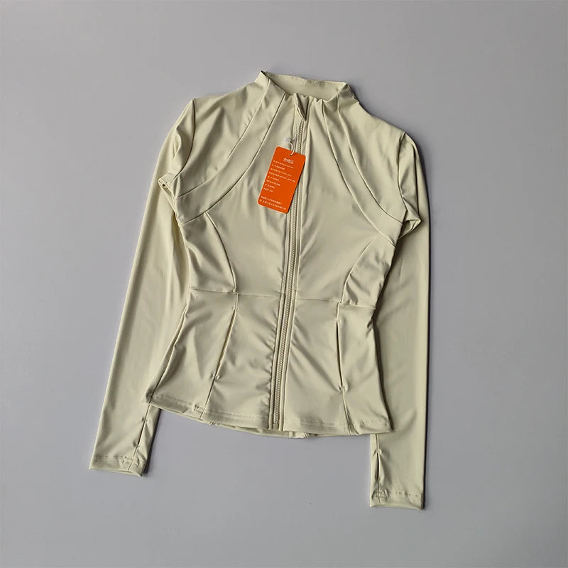 Women's Sports Zip Jacket | Slim Fit Yoga & Running Top