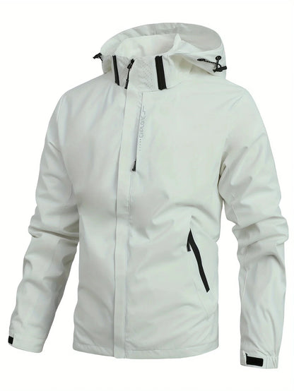 Men's Waterproof Rain Jacket Lightweight Outer Hooded Outdoor Raincoat
