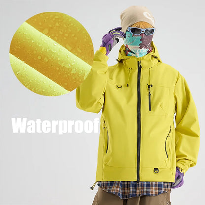 Unisex Hiking Jacket | Waterproof Hooded Windbreaker for Outdoor Adventures