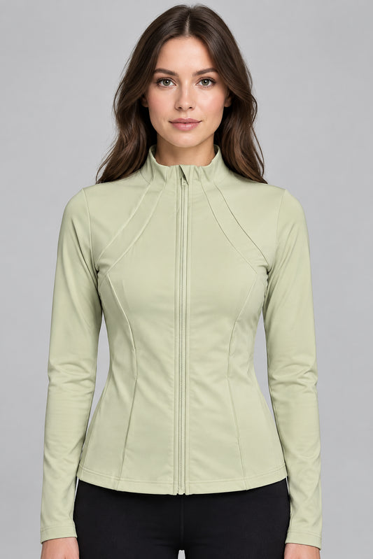 Women's Sports Zip Jacket | Slim Fit Yoga & Running Top