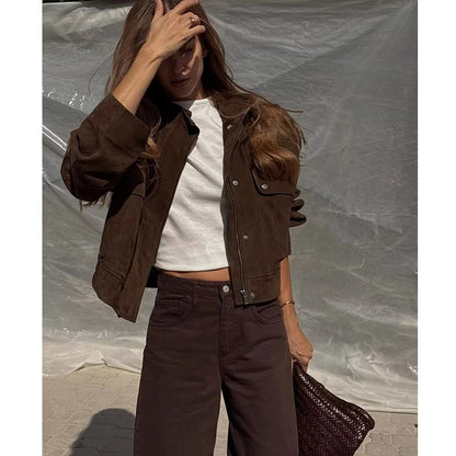 Women's Jackets New Fashion Big Pocket Elegant
