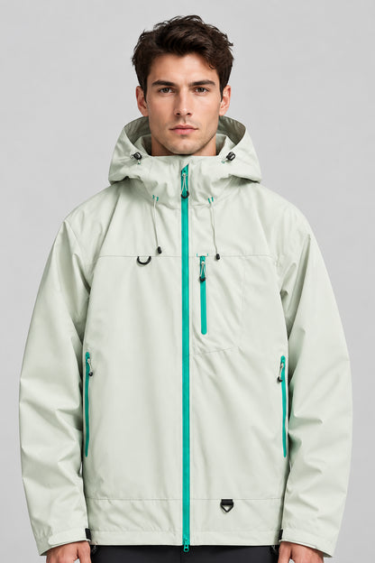 Unisex Hiking Jacket | Waterproof Hooded Windbreaker for Outdoor Adventures
