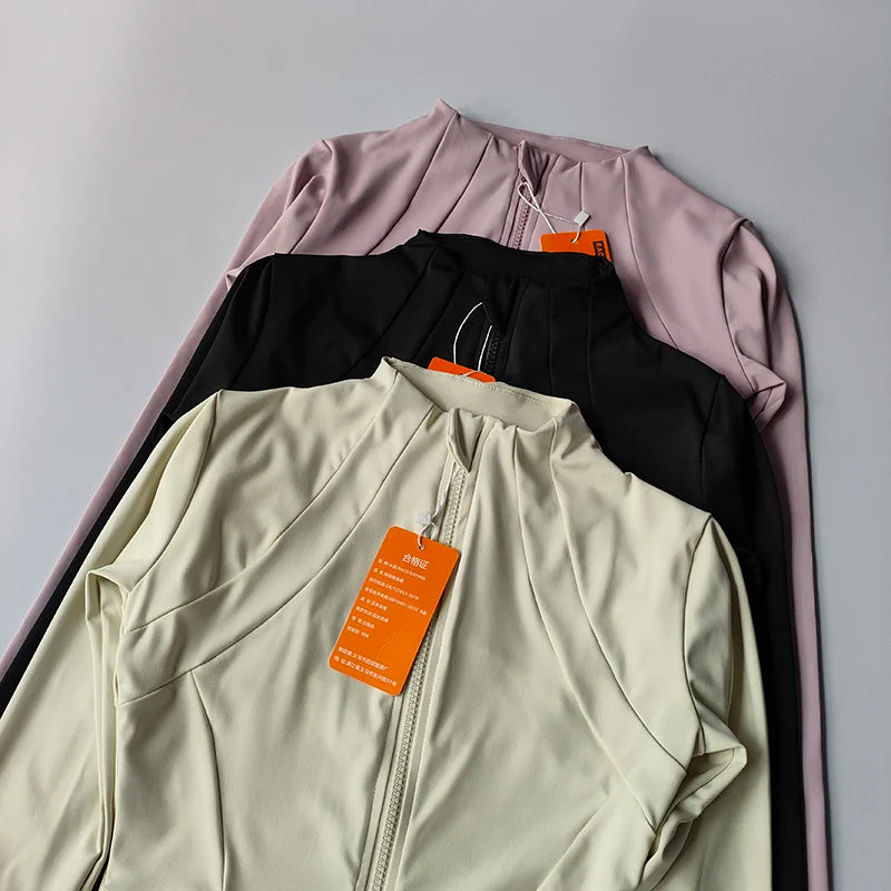 Women's Sports Zip Jacket | Slim Fit Yoga & Running Top