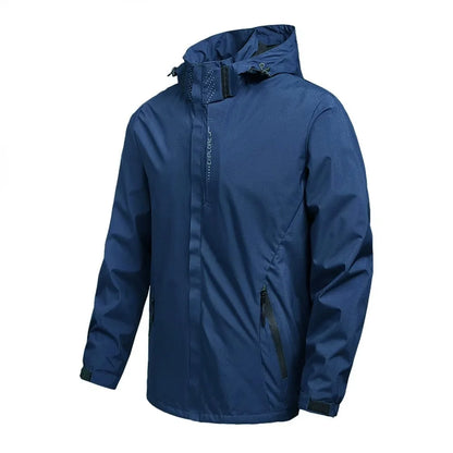 Men's Waterproof Rain Jacket | Lightweight Hooded Windbreaker