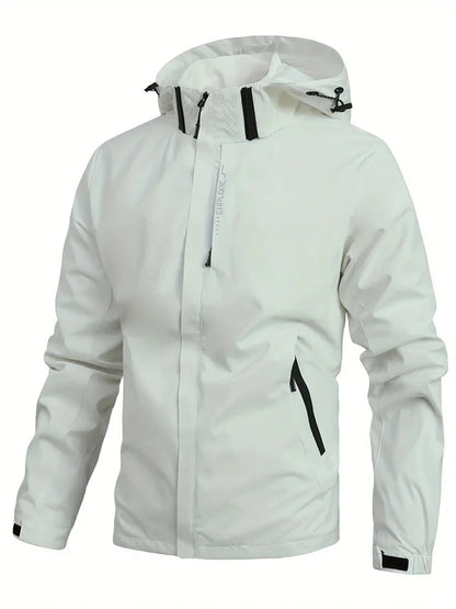 Men's Waterproof Rain Jacket Lightweight Outer Hooded Outdoor Raincoat