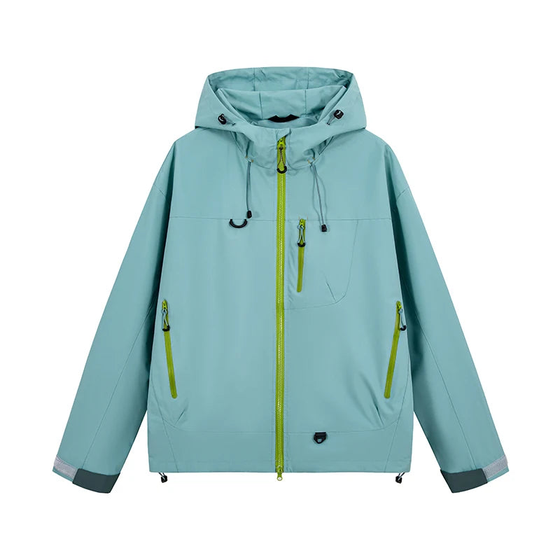 Unisex Hiking Jacket | Waterproof Hooded Windbreaker for Outdoor Adventures