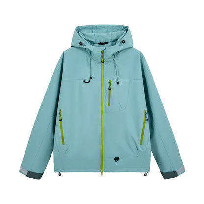 Unisex Hiking Jacket | Waterproof Hooded Windbreaker for Outdoor Adventures