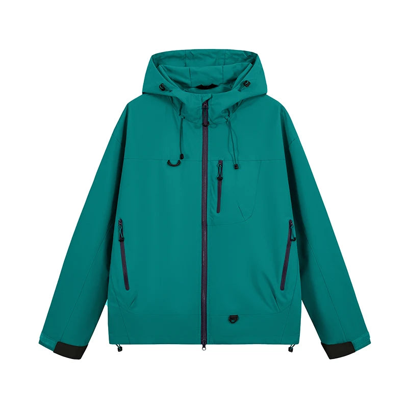 Unisex Hiking Jacket | Waterproof Hooded Windbreaker for Outdoor Adventures