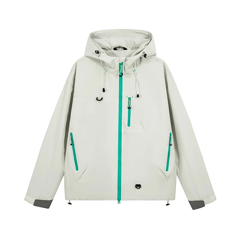 Unisex Hiking Jacket | Waterproof Hooded Windbreaker for Outdoor Adventures