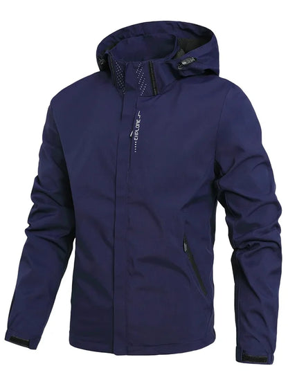 Men's Waterproof Rain Jacket Lightweight Outer Hooded Outdoor Raincoat
