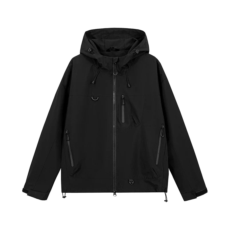 Unisex Hiking Jacket | Waterproof Hooded Windbreaker for Outdoor Adventures