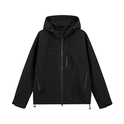 Unisex Hiking Jacket | Waterproof Hooded Windbreaker for Outdoor Adventures